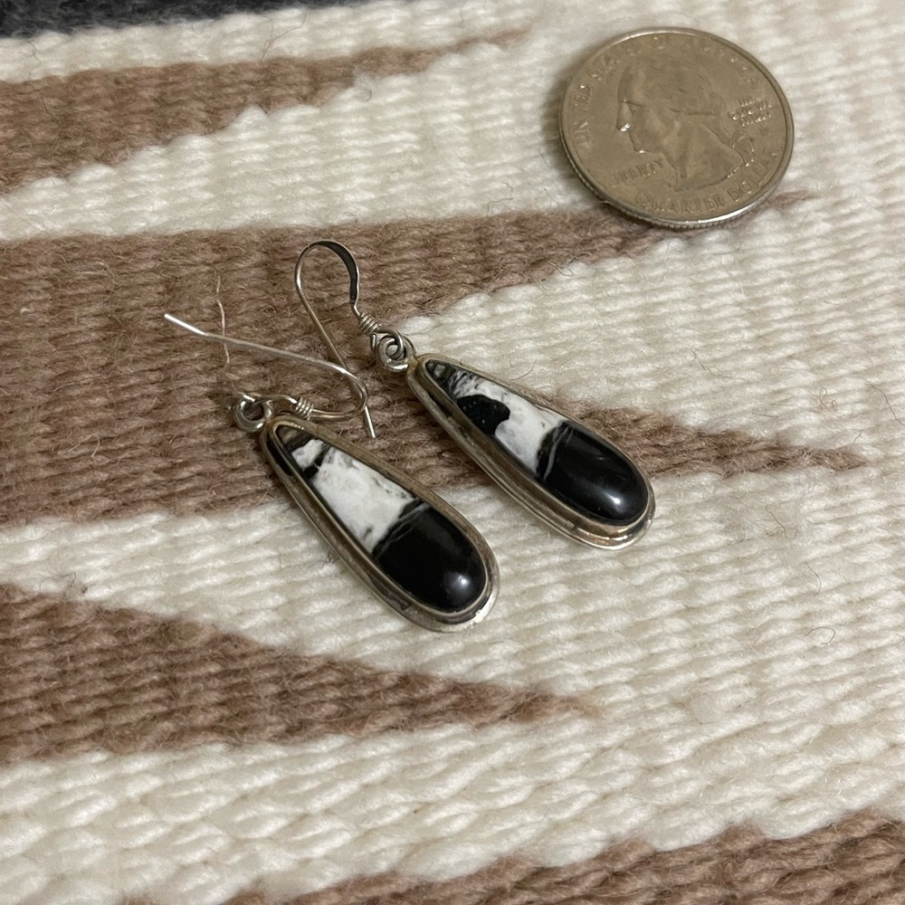 SOLD White Buffalo Turquoise Native American Navajo White Buffalo Earrings